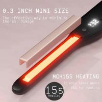 Plancha de pelo estrecha para hombres y mujeres, rizador de pelo eléctrico de doble propósito, 2 en 1 - details 1