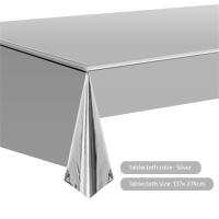 Mantel de Mesa de Plástico Dorado Rosa Cubierta de Mesa Desechable para Fiestas 137x274cm 54x108inch - details 4