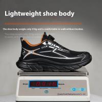 Zapatos de seguridad indestructibles con punta de acero, ligeros, antideslizantes, antipinchazos, antigolpes, con botón giratorio, zapatos de trabajo para hombres. - details 8
