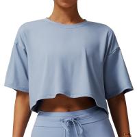 Top de Yoga para Mujer Top de Manga Corta para Gimnasio Camiseta Deportiva para Correr de Secado Rápido Top Corto Atlético para Mujer Ropa Activa de Destacado - details 0