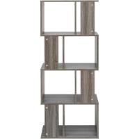 Estantería decorativa/estantes flotantes/Estantería de madera/Estantería con 4 estantes, oficina,modular, sala de estar, biblioteca - Display Shelf SRK-W3 - Marrón ceniza - details 12