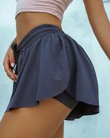 Pantalones de Yoga 2-en-1 Ouwu Falda Deportiva sin Costuras para Correr - details 3