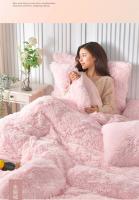 Cubierta de Edredón de Lana Gruesa para Invierno Súper Suave y Cálido Estilo Moderno Lujo Terciopelo Quilt Cover - details 4