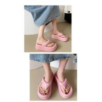Chanclas de plataforma EVA para mujer, Sandalias de tacón cómodas, informales, para la playa, novedad de verano, 2023 - details 2