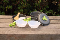 Cubiertos Portátiles para 2-3 Personas Juego de 6 Piezas de Cubierto de Olla y Cuchara para Camping al Aire Libre Senderismo Viajes Picnics Accesorios de Mesa - details 6