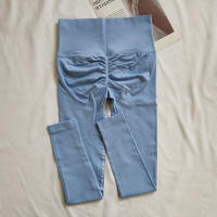 Leggings de Yoga Deportivo sin Costuras de Cintura Alta Pantalones de Gimnasio Transparentes Secado Rápido Pantalones de Butt Lift para Mujeres - details 4