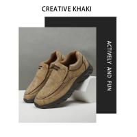 Zapatos informales de cuero para hombre, mocasines transpirables, zapatillas de deporte para hombre, calzado plano de cuero cómodo, zapatillas de deporte para hombre 2024 - details 4