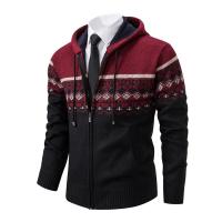 Chaqueta cálida de otoño e invierno para hombre, cárdigan de punto con capucha y chaqueta de algodón polar - details 11