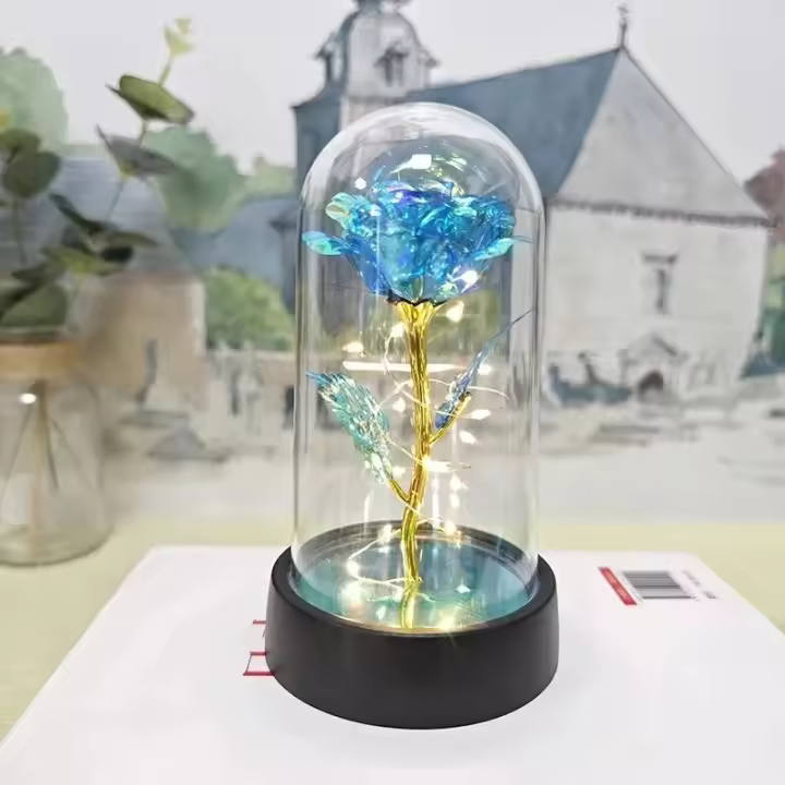 Flores de Rosa Artificial con Luz LED Regalo de San Valentín Perfecto para Novia Decoración de Boda - 1