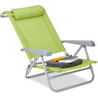 Plegable con Reposacabezas, Abrebotellas y Reposabrazos, Sintético-Acero, Gris - details 17