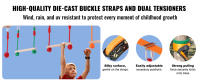 SucceBuy Ninja Warrior Pista de obstáculos para niños, 15,24 m de línea de equilibrio resistente a la intemperie, capacidad de 500 libras, juego al aire libre - details 4