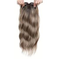 Extensiones de cabello rizado largo y ondulado con flequillo, adornos de pelo sintético, Clip Natural en cierres superiores, postizo - details 5