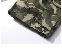 Men 2024 Summer New 100% Cotton Camouflage Cargo Shorts Men Fashion Multi-Pocket Elastic Waist Loose Casual Military Short Pants - details 13
