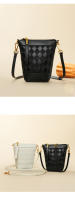 Bolso de mensajero de cuero, pequeño y ligero mini bolso pequeño vertical de piel de vaca para mujer, bolso para teléfono móvil. - details 8