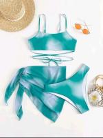 Microbikini Bandage para mujer, traje de baño Sexy para mujer, conjunto de Bikini Tie Dye, traje de baño de 3 piezas para mujer 2023 - details 4