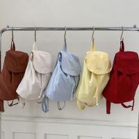 Mochilas coreanas simples de nailon, bolsos de hombro de nailon de gran capacidad de Color sólido, mochila escolar ligera para estudiantes, hombres y mujeres - details 10