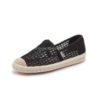 Se lanzó la nueva marca de moda de zapatos de lona de alta calidad de verano con encaje de fondo plano para mujer - details 1