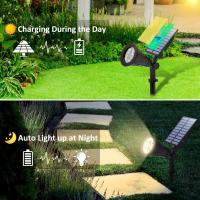 4 Unidades Foco Solar, Luces Solares Impermeables Exterior, Luz de Jardín, 2 Modos de Iluminación Opcionales, ángulo de 180 °   Ajustable, Luz de Proyecto Solar para Entrada, Camino. - details 26