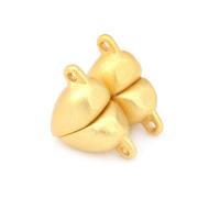 Cierre magnético de latón color oro de 18 quilates, cilíndrico ovalado, en forma de corazón, para collares y pulseras, accesorios para la fabricación de joyas. - details 1
