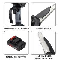 Cadena de Motosierra Eléctrica Mini 4/6 Pulgadas 21V 500W con Batería Recargable de 1/2 Mano para Tallado de Madera y Jardinería Herramienta de Podar - details 5