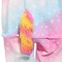 Pijama De Invierno De Peluche Kigurumi Unicornio Para Mujer Y Hombre Pijama De Dibujos Animados Cómodo Y Caliente Con Capucha Y Botones - details 5