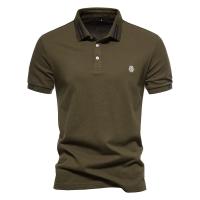 Marca AIOPEON, Polos 100% de algodón para hombre, Polos informales de manga corta de Color sólido para hombre, nueva ropa de verano para hombre - details 6