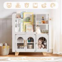 Estantería para Libros Infantiles, Color Blanco, de Madera, Varios Niveles, con Zona de Almacenamiento de Juguetes, Armario Infantil para Grandes Libros de imágenes, Muebles Infantiles - details 7