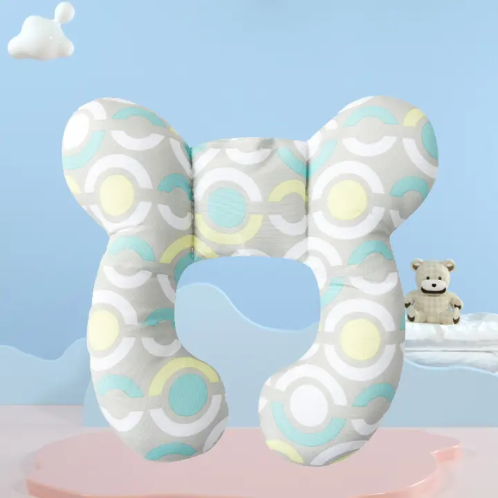 Funda de Almohada Moderna de Algodón Resistente a la Decoloración Forma de U para Bebé - 1