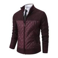 Suéter de otoño e invierno para hombre, cárdigan suelto, suéter de lana, jersey de cuello alto frío, cortavientos empalmado, chaqueta informal - details 5