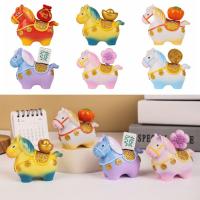 Adornos de caballo del zodiaco Kawaii, estatua de caballo de dibujos animados de resina giratoria hecha a mano, mascota del caballo, año del caballo - details 8