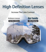 Kapvoe-Gafas de esquí para Snowboard, lentes de doble capa, antivaho, para deportes al aire libre y esquí - details 2