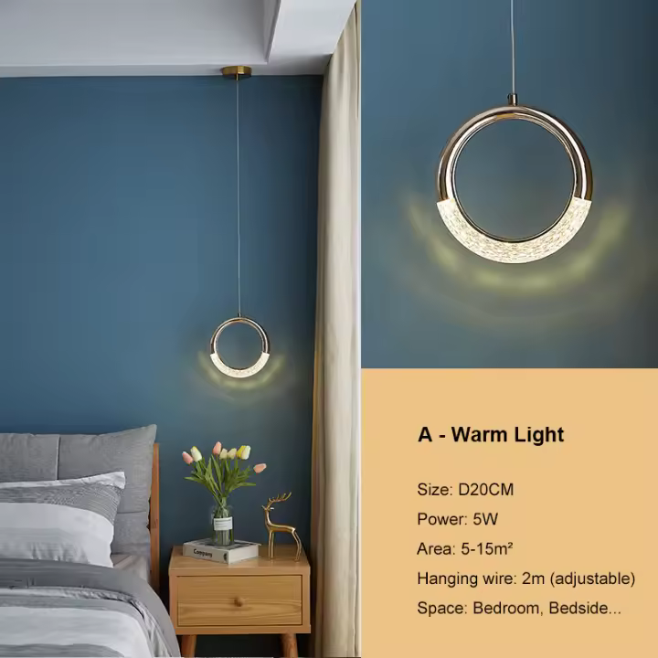 LEFAN-lámpara colgante de techo para habitación, luz Led moderna de 20CM para comedor y sala de estar - 1