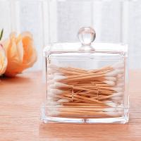 Caja de Almacenamiento Organizador de Baño para hisopos de algodón Cosméticos Joyería Maquillaje Eliminador de Maquillaje con Tapa de Bambú - details 6