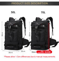 Mochila de Viaje Grande Capacidad 70L 50L para Deportes Fitness Bolsa de Mano para Almacenamiento de Zapatos Equipaje Laptop Negocios Bolsa para Escalar - details 2