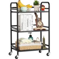 Carrito Cocina,Carro Auxiliar de Metálicos de 3 Niveles Cocina o Multiuso con Ruedas,para el hogar,60×30×75cm,Blanco - details 33