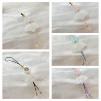 Colgante de teléfono de estilo chino, trébol de cuatro hojas, cadena Retro para teléfono móvil, cordón con cuentas, correa para teléfono móvil, decoración para teléfono - details 1