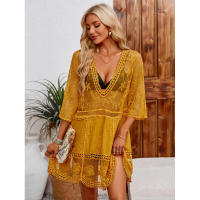 Traje de baño de playa hueco de estilo europeo y americano Ropa de protección solar - details 12