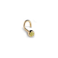 Piercing de acero con gema para la nariz, anillos de oro con tornillo para la nariz, piercing para la nariz, 1,5-3mm, 20g, 1 ud. - details 9