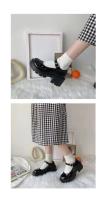 Zapatos Mary Jane de mujer, nuevos, pequeños, de cuero, con tacón alto y suela gruesa, estilo universitario. - details 3