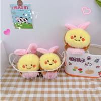 Lindo llavero de abeja de dibujos animados Kawaii llavero de dibujos animados bolsa de felpa adornos colgantes suave creativo muñeca con cordón regalos de cumpleaños - details 6