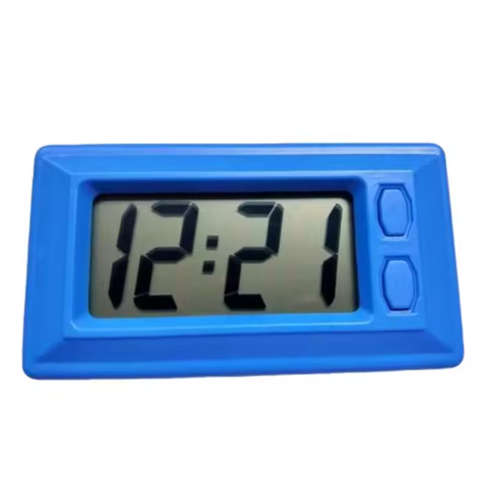 Reloj Digital con pantalla LCD, minireloj electrónico autoadhesivo con pantalla de calendario, portátil ultrafino - 1