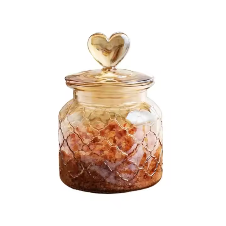 Botella de vino, tarro sellado de vidrio transparente, gran capacidad, exquisito tarro de mermelada con tapa con forma, botella de almacenamiento de granos, almacenamiento de dulces - 1