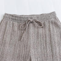 - Conjunto de tres piezas de chaleco de punto informal, top + pantalones largos rectos con cordón delgado para mujer, moda de verano - details 9