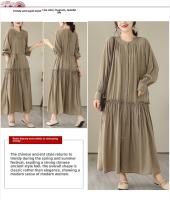 Elegante Vestido Suelto para Mujer Otoño 2025 Falda Larga de Moda de Talla Grande - details 8