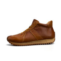 Botas casuales de caña media de gama alta, zapatos deportivos de piel de vaca de cuero genuino para hombres - details 23