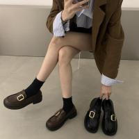 Negro pequeños zapatos de cuero de las mujeres de la primavera y el otoño de 2025 nuevo versátil tacón grueso Mary Jane Love zapatos individuales - details 4