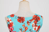 Vestido de fiesta de cóctel estampado estilo superventas de Carnaval de los años 50 - details 6