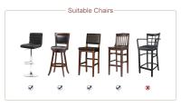 Cubierta de Silla Giratoria de Club a Prueba de Agua Tela Impermeable Pequeña y Elástica para Asiento Corto Fabricada en Poliéster Spandex - details 2