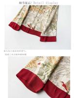 Conjunto de ropa de dormir de satén de manga larga para mujer, ropa de dormir con estampado de hierba verde, ropa informal con cuello trasero, novedad de primavera - details 6