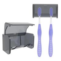 Soporte para cepillos de dientes autoadhesivo de pared, adecuado para dormitorios y baños, de 2 cepillos - details 2